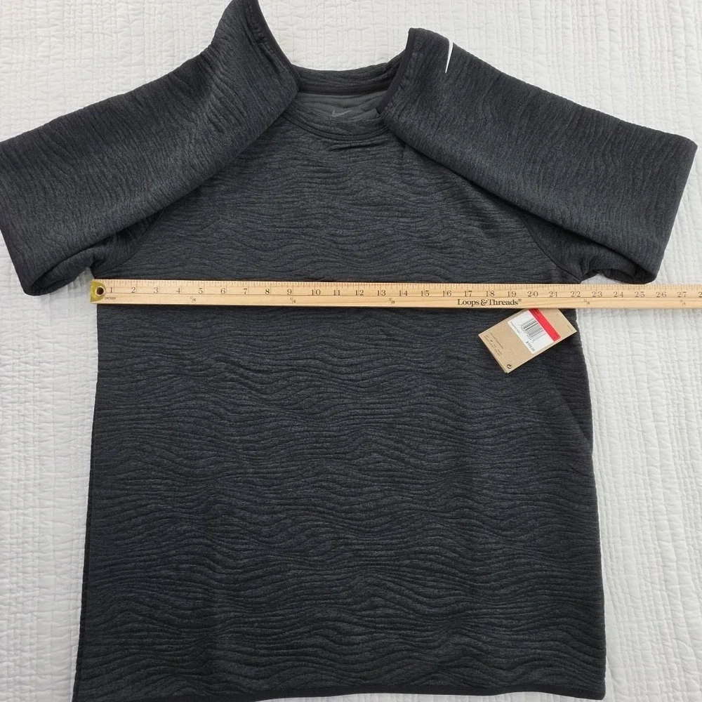 Nike Dri-FIT Tour Quilted Crew Neck Mens L Black FD5835-010 Golf Sweater NWT NEW